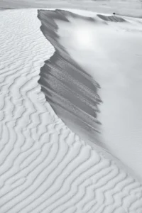 White sand and lines made by the wind