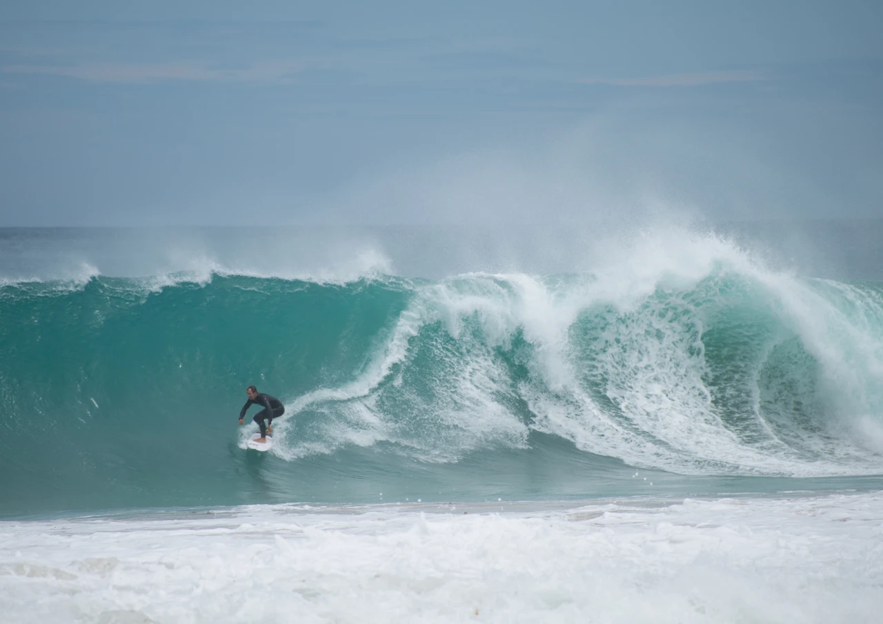 Surfing down the wave Surfing at West Cape, Yorke Peninsula