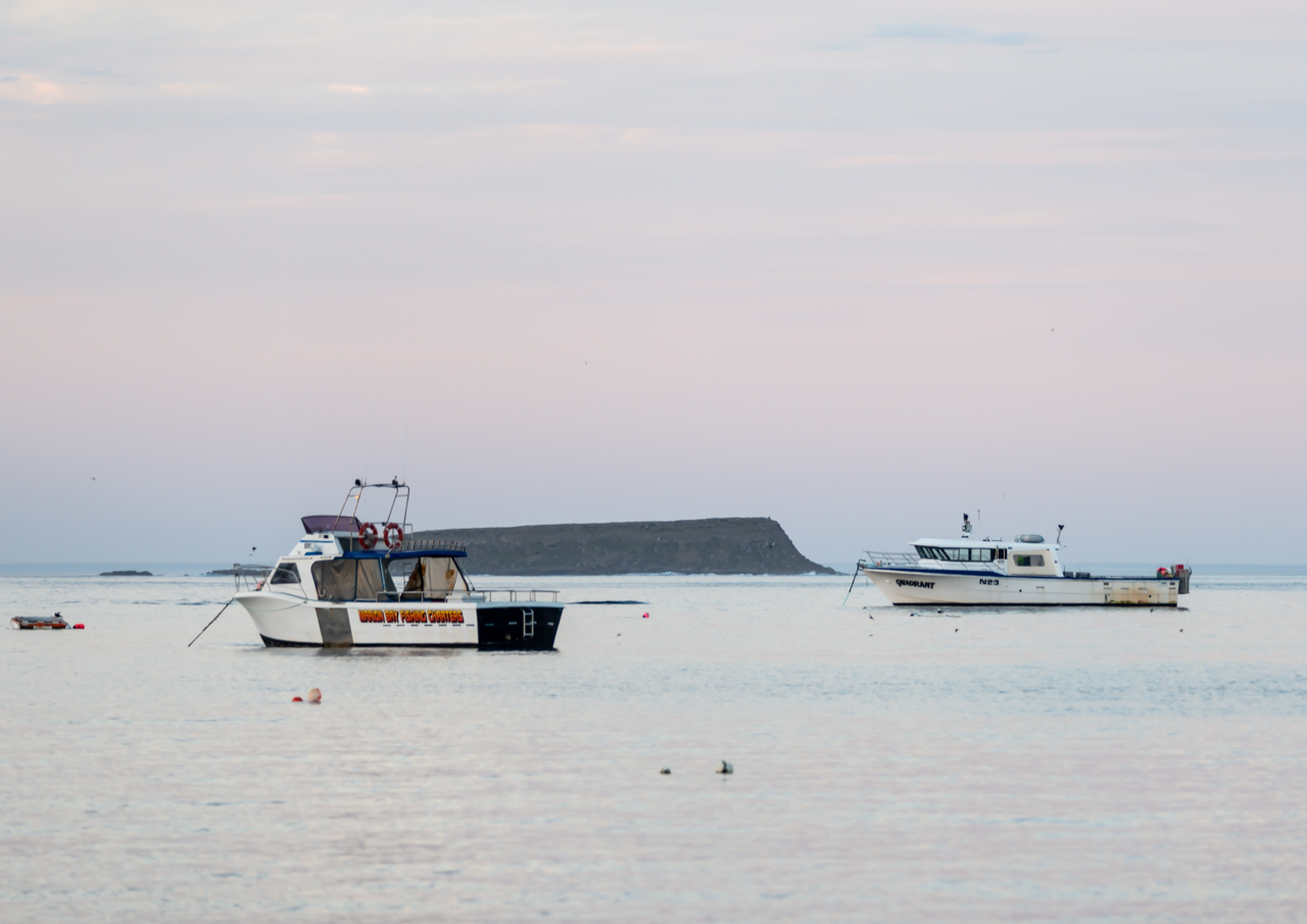 Fishing boats at Pondalowie bay Fishing boats Pondalowie Bay