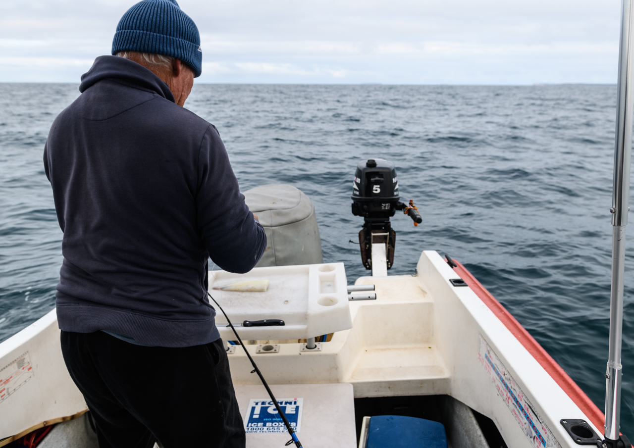 Wendy Philip Fisherman out at sea setting a line