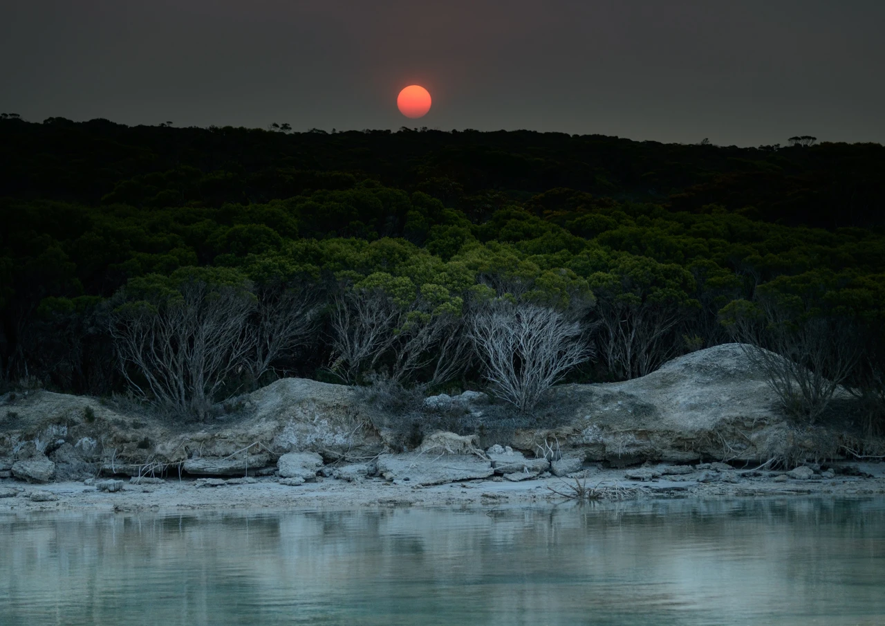 Sunset after some terrible fires near Melbourne