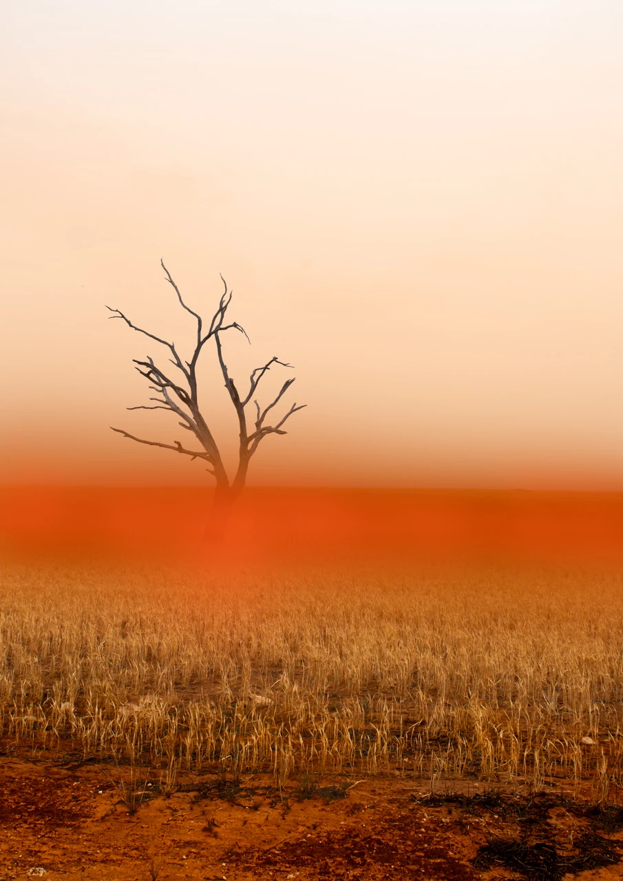 Red dust storm in out back Australia