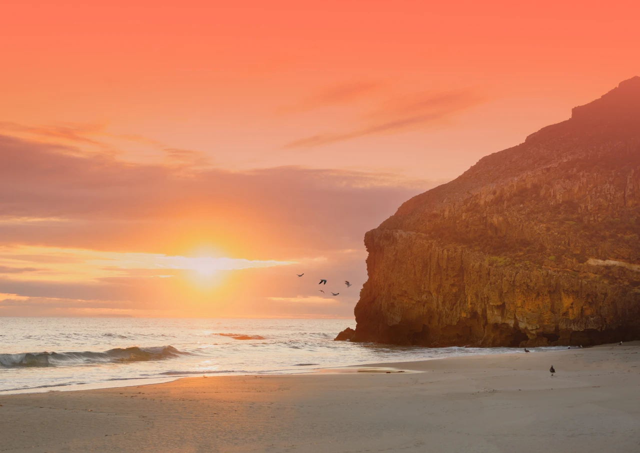 Ethels beach at sunset