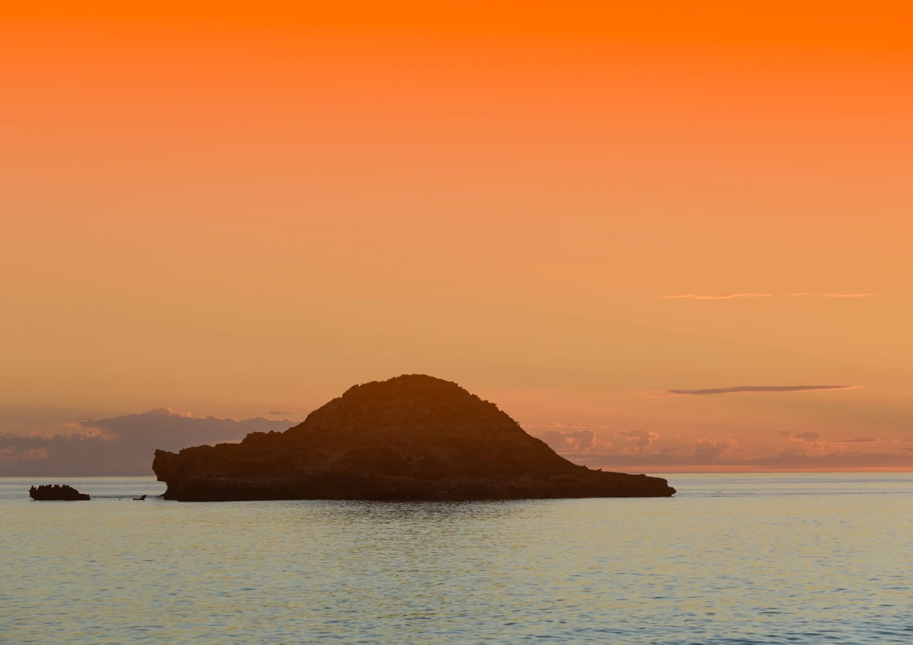 Sunset at Chinamans Hat Island
