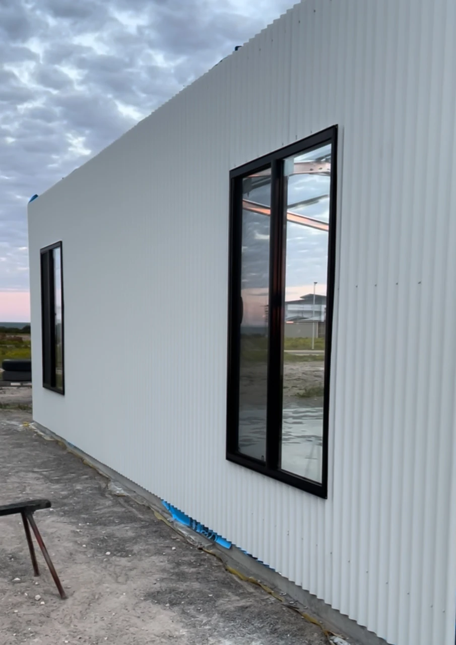 Wall of the guest shed