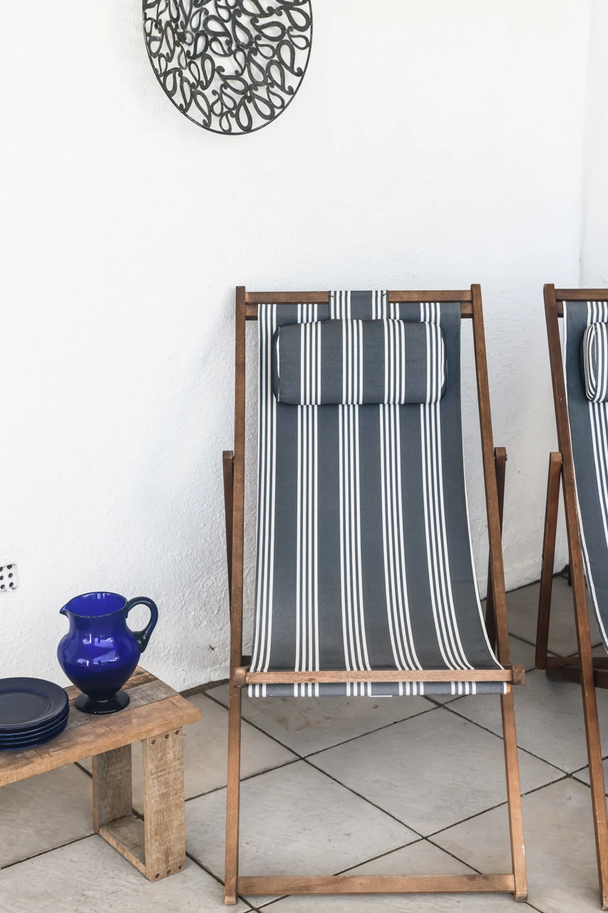 Deck chairs out doors