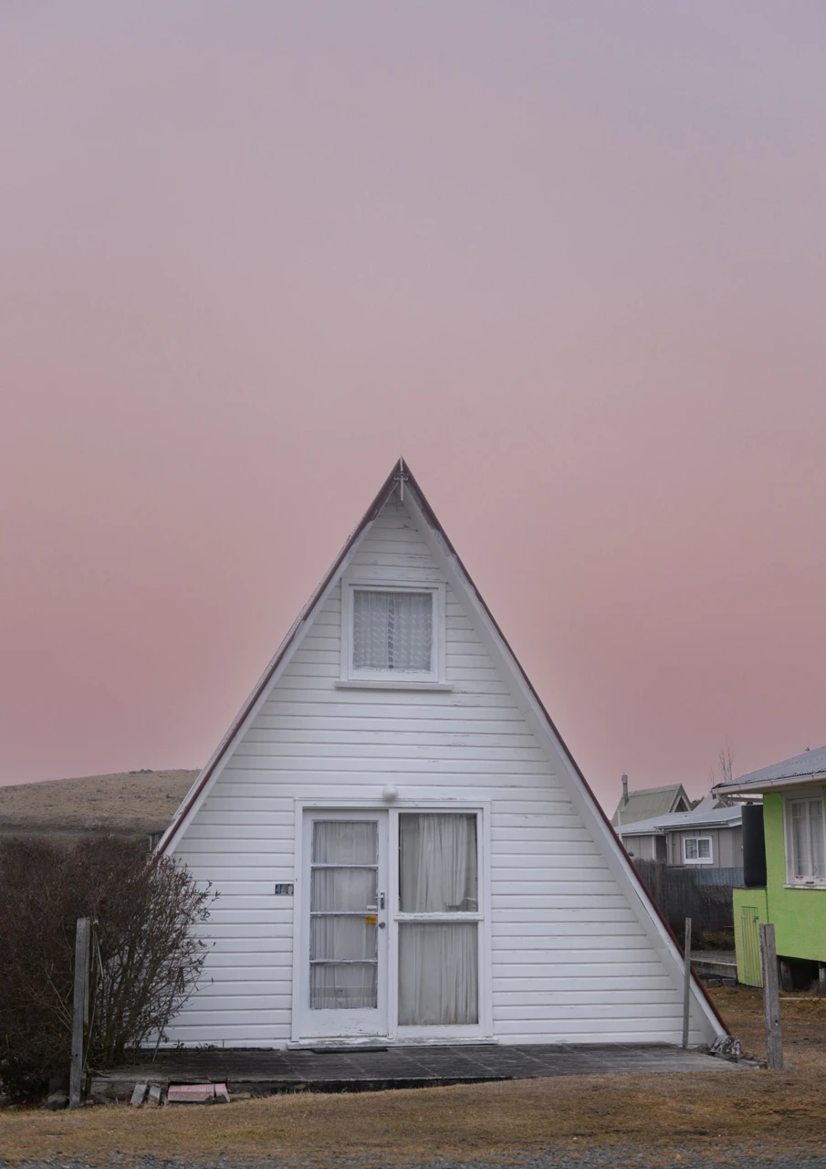 A frame house in New Zealand vintage style A frame house New Zealand vintage style