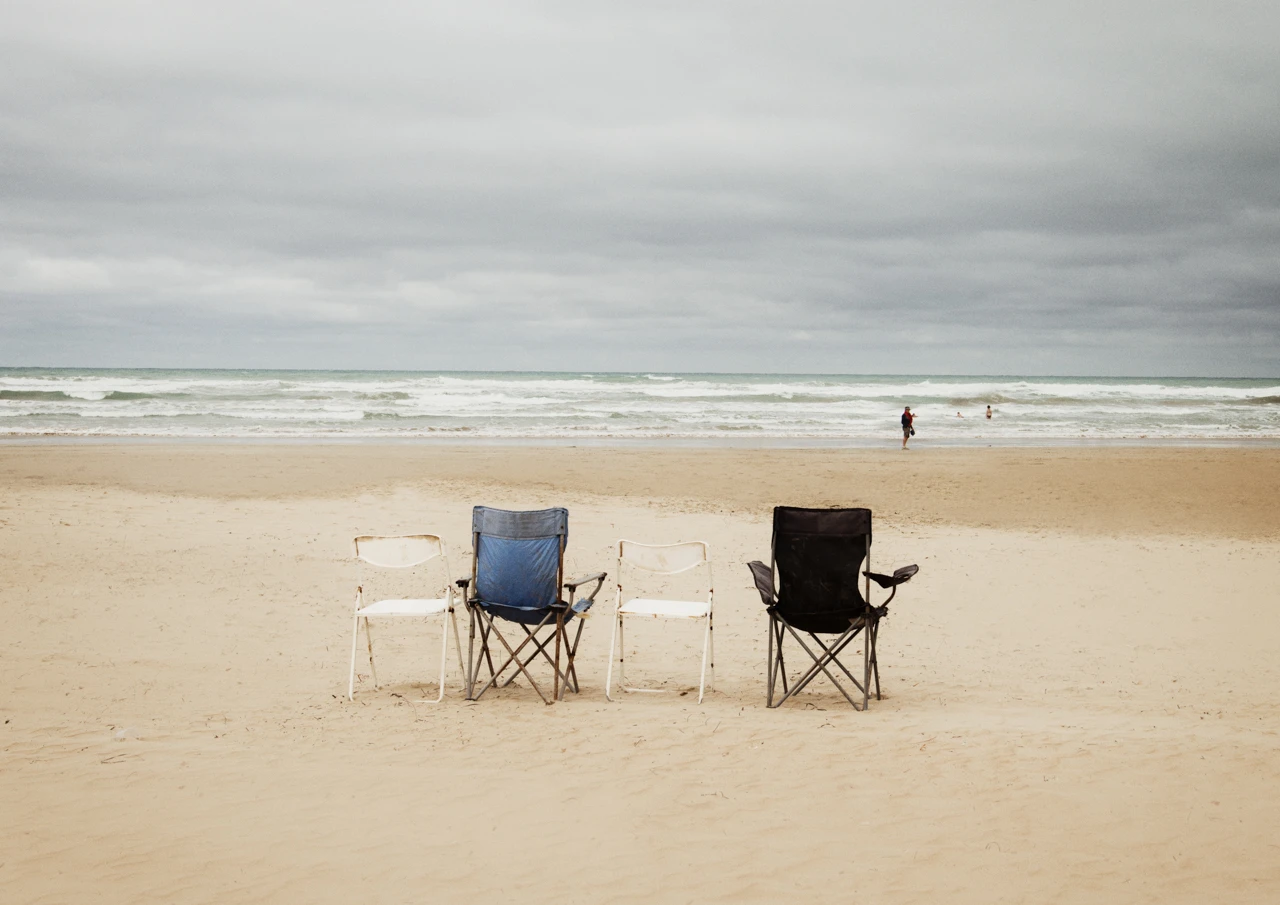 Chairs by the sea. Goolwa South Australia Chairs by the seaside