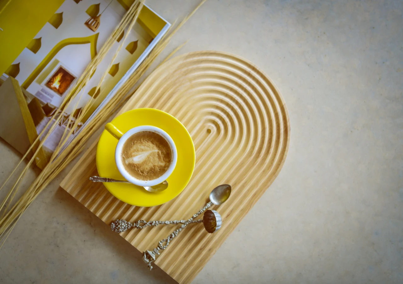 Yellow coffee cup, grasses and magazine-2-Edit Yellow coffee cup