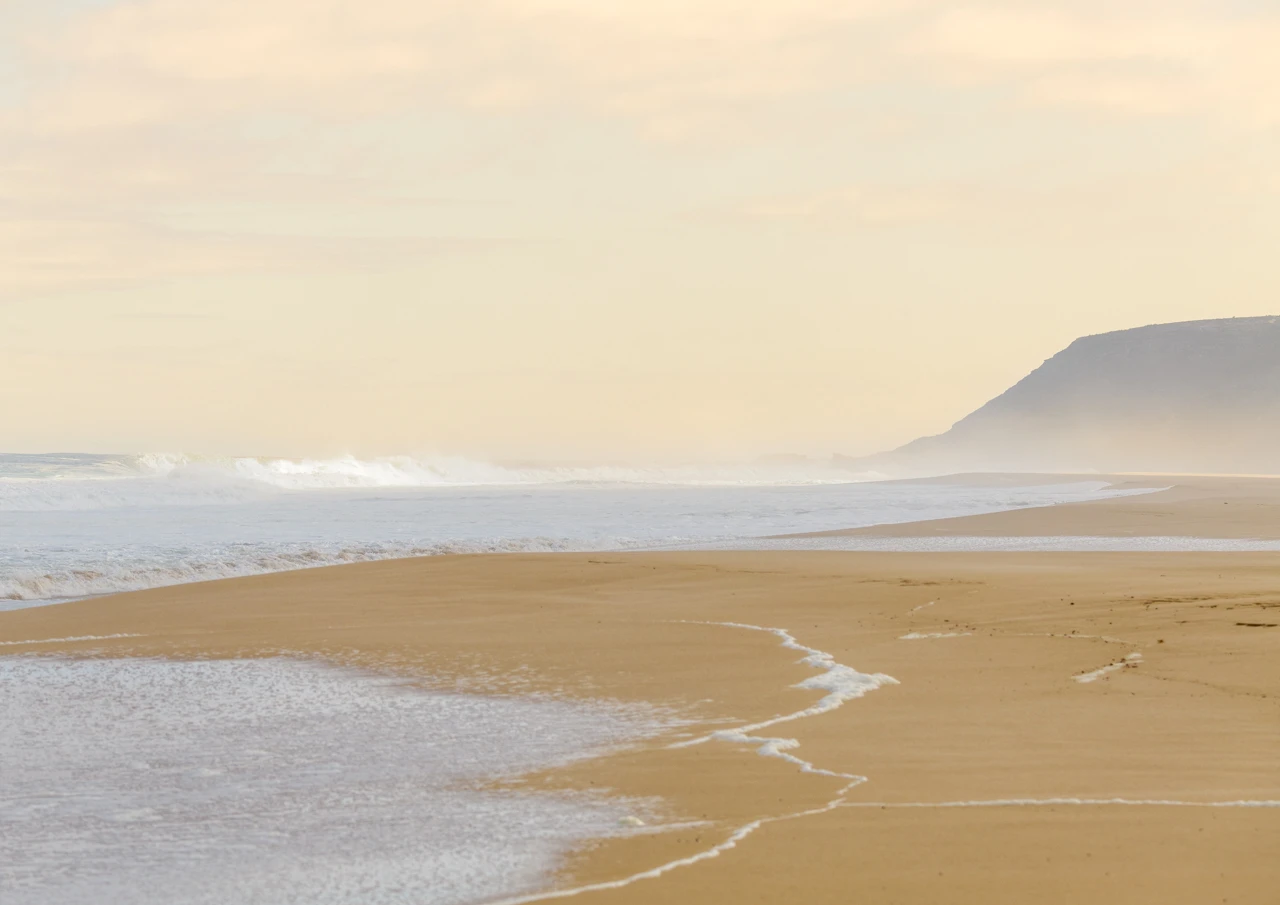 West Cape beach misty day. Yorke Peninsula