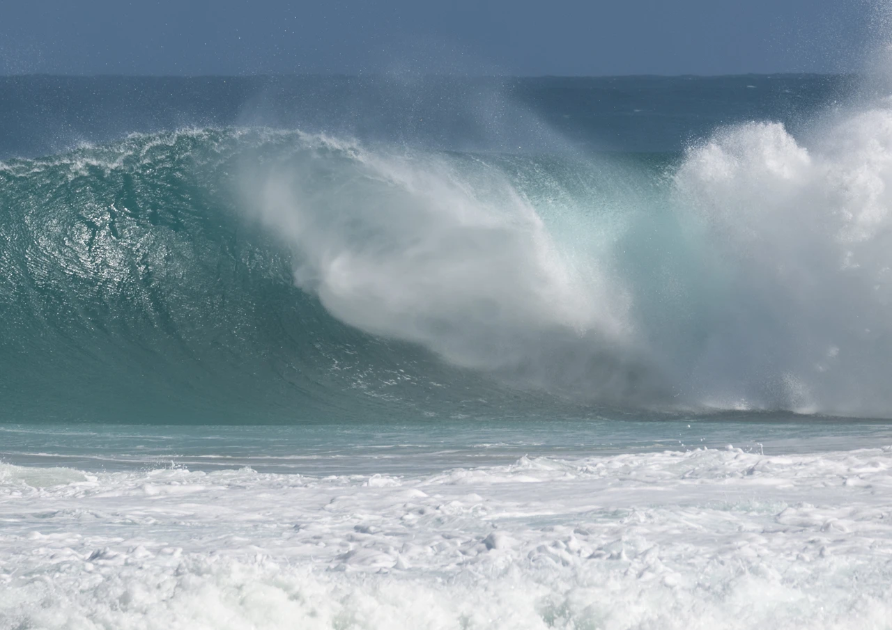 The spit of a wave, Southern Ocean, Yorke Peninsula A wave spitting West cape beach Yorke Peninsula