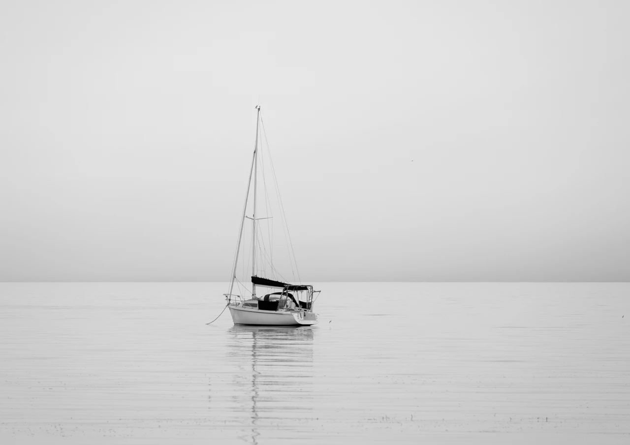 yacht on a calm sea at Marion Bay South Australia