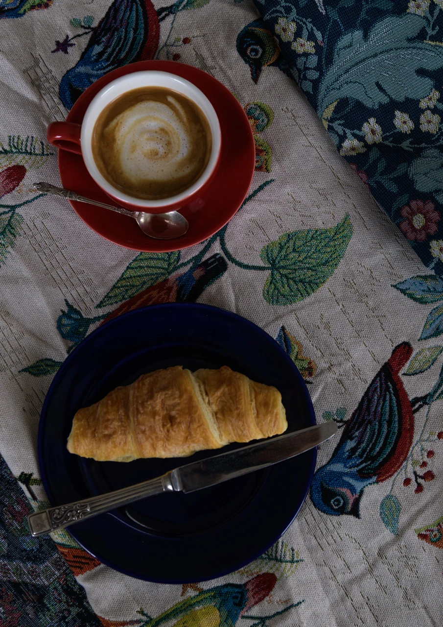 Coffee and croissant