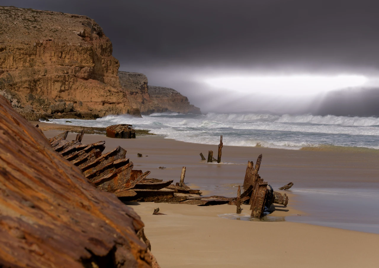 Ethel wreck from the other side of the beach