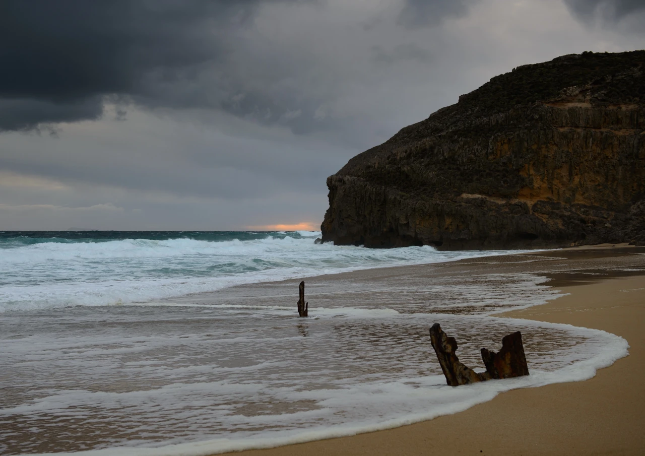 Ethels winter sun and dark clouds Yorke Peninsula
